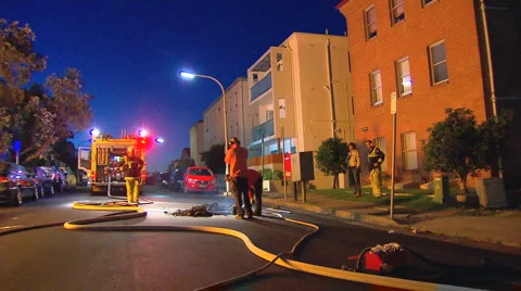 Gas Mains Fire &amp; Explosion PT11 Stock Footage 2192816