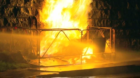 Gas Mains Fire &amp; Explosion PT7 Stock Footage 2214576