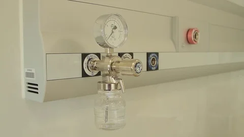 Gas manometer at hospital  Stock Footage 81827604