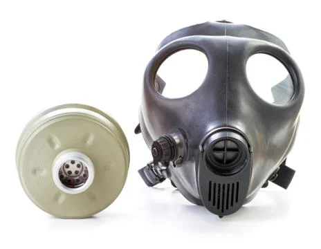 Gas mask and filter Stock Photos