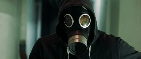 Gas mask closeup Stock Footage 262783154