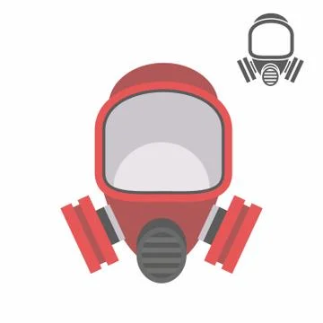 Gas mask flat icon Stock Illustration