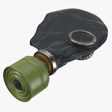 Gas Mask Laying 3D Model