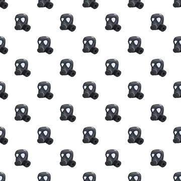 Gas mask pattern creating a repeating protection theme Stock Illustration