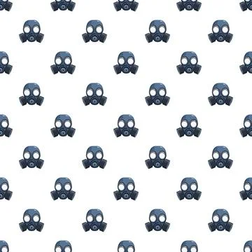 Gas mask pattern creating a safety background イラスト素材
