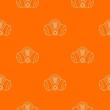 Gas mask pattern orange Stock Illustration