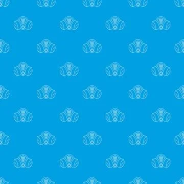 Gas mask pattern seamless blue Illustrazione stock