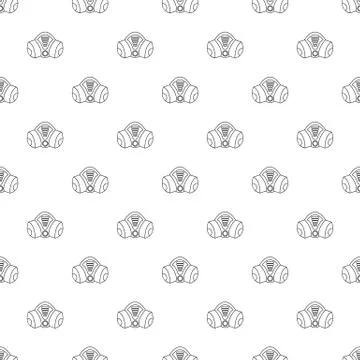 Gas mask pattern seamless Stock Illustration