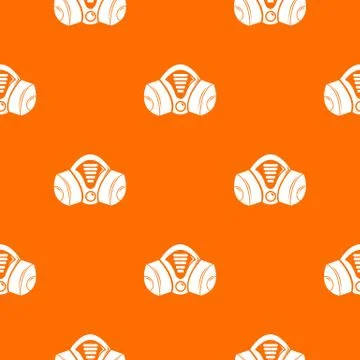 Gas mask pattern vector orange Stock Illustration