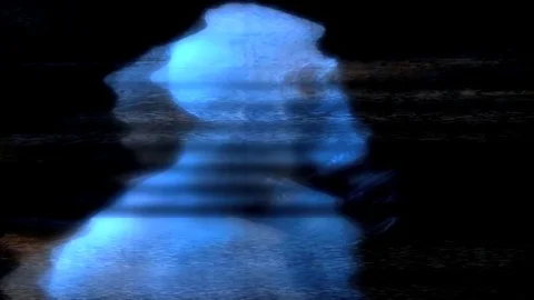 Gas mask side glitch  Stock Footage 72129665