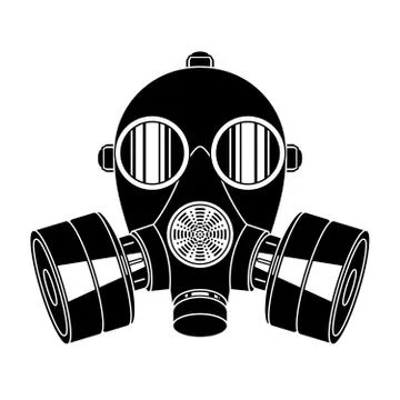 Gas mask on white background. Illustration