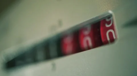 Gas meter in action. Macro video with shallow focus Stock Footage 58330878