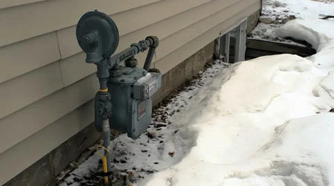 Gas Meter Stock Footage 36878697