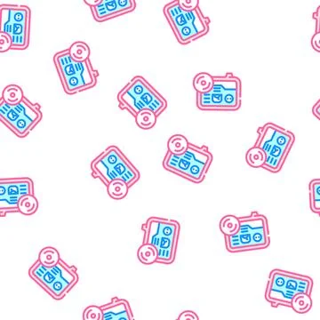 Gas meter fuel indicator vector seamless pattern 스톡 일러스트