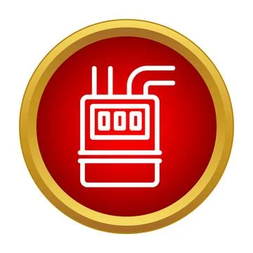 Gas meter icon concept measuring natural energy consumption Illustrazione stock