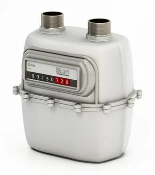 Gas meter isolated on white background. 3D illustration Stock Illustration