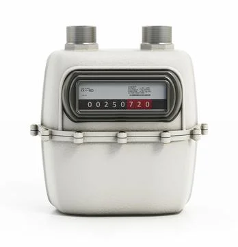 Gas meter isolated on white background. 3D illustration Stock Illustration