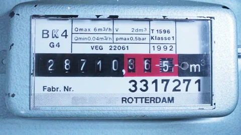 Gas Meter Running Stock Footage 37208259