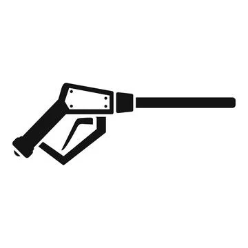 Gas nozzle for fuel pump refueling service Stock Illustration