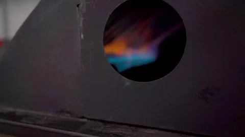 Gas oven in action Stock Footage 299460669