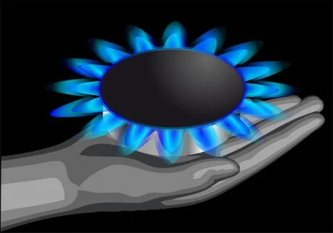 Gas on the palm Stock Illustration