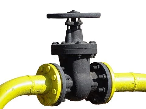 Gas pipe isolated on white background - energy concept Foto stock