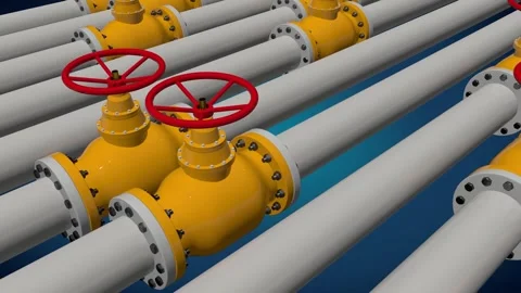 Gas pipe pressure sensor. Valve for opening and closing the gas head Stock Footage 295610713