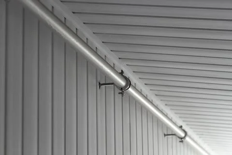 Gas pipe on the wall Stock Photos