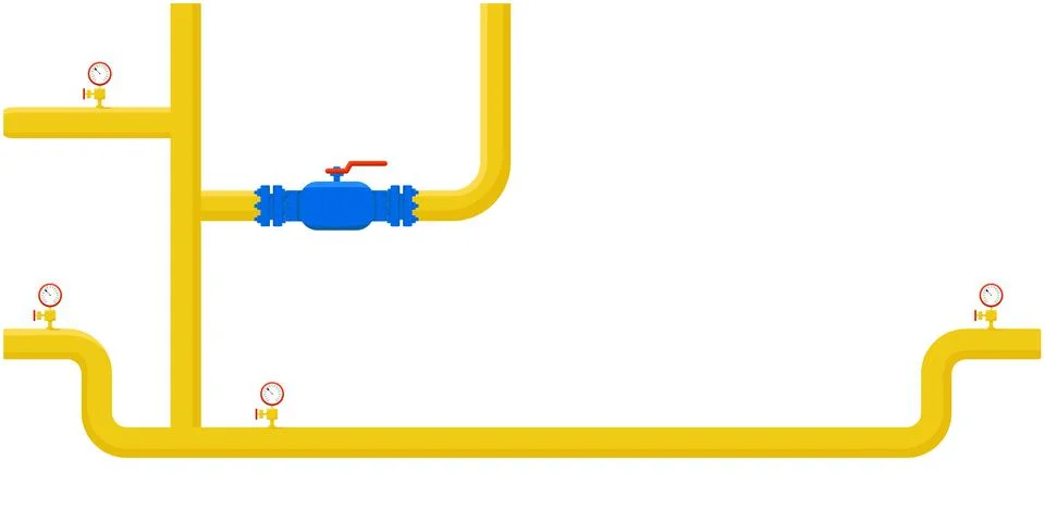 Gas pipeline construction background. Vector stock illustration isolated on Stock Illustration