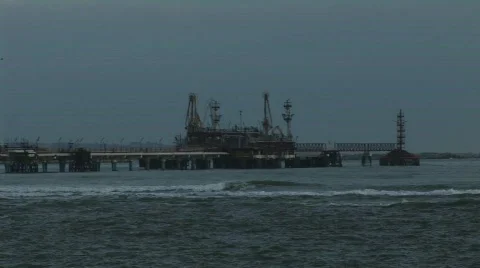 Gas platform 스톡 동영상 847635