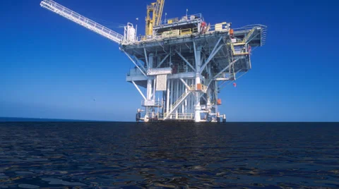 Gas platform Stockbeeldmateriaal 32141954