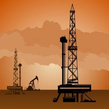 Gas platforms Stock-Illustration