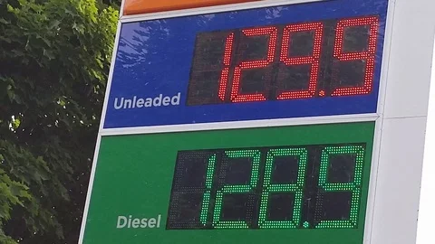 Gas Price Stock Footage 90863872
