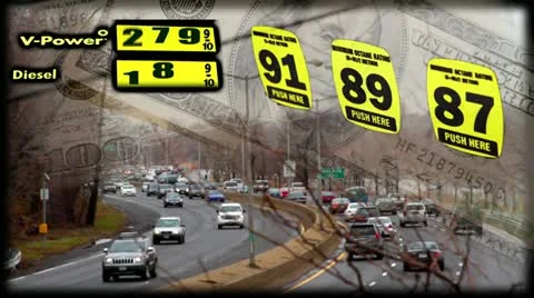Gas Prices Rise Stock Footage 10806847