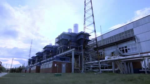 Gas Processing Plant Stock-Footage 10870396