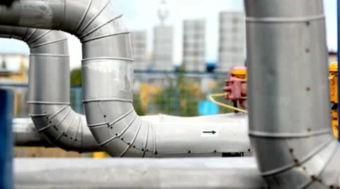 Gas Processing Plant Stock Footage 10872530