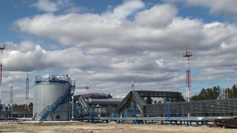 Gas processing plant. Stock Footage 194006901