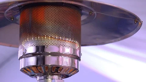 Gas propane patio heater 库存影片 80489702