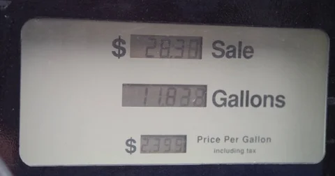 Gas pump in Austin, Texas. Stock Footage 72994412