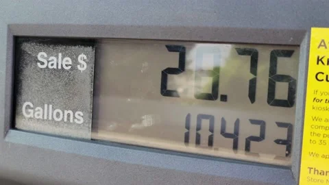 Gas Pump Cost Display Stock Footage 203861914
