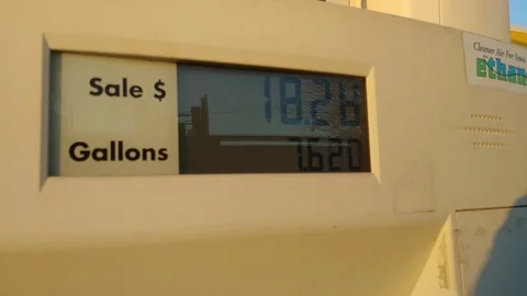 Gas Pump - Digital Numbers Running Stock Footage 122047909