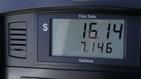 Gas Pump Digital Read Out Vídeos de archivo 104384399