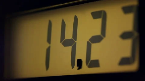 Gas Pump Display, reset Stock Footage 46160893