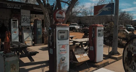 Gas Pump from Hackberry General Store Stock Footage 87607816