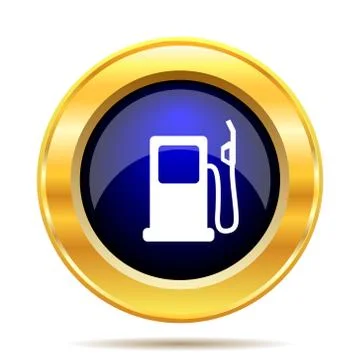 Gas pump icon. Internet button on white background.. Stock Illustration