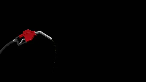 Gas pump nozzle running out of gas Stock Footage 171547523