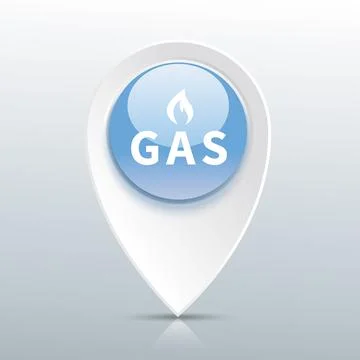 Gas Pump Pointer Blue Button Stock Illustration