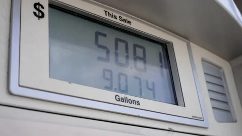 Gas Pump Screen with High Prices. Over $... | Stock Video | Pond5