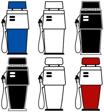 Gas pumps Stockillustratie