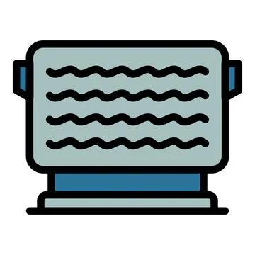 Gas radiator icon vector flat 스톡 일러스트